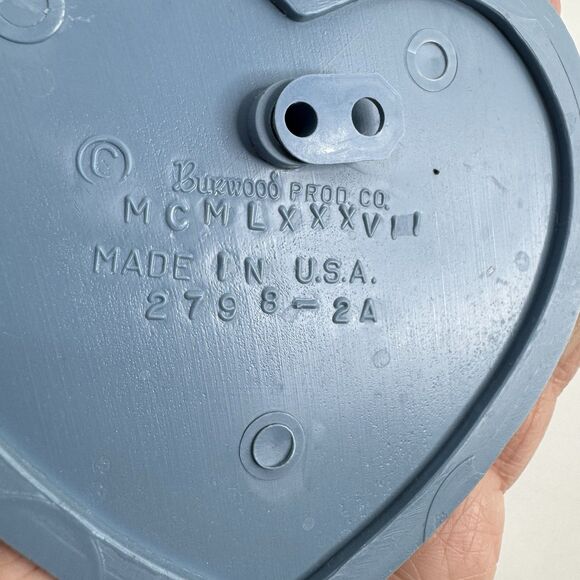 Vtg Set of Blue & Pink Bows Home Interior Wall Hangings Burnwood Hearts 5 Pieces - Picture 9 of 9